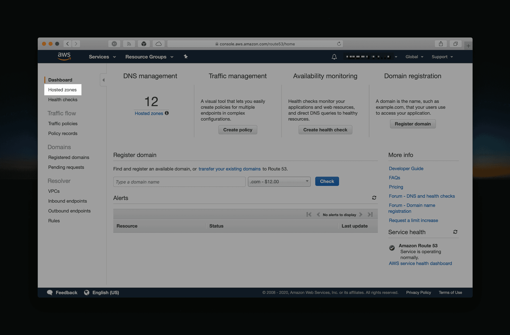 aws-route53-hosted-zones-link
